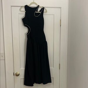 Fancy D Black Maxi Dress With Cutouts